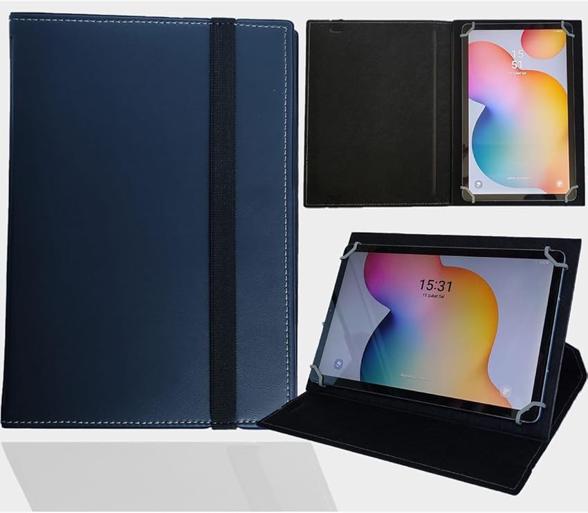 Tablet Standlı Üniversal Kapaklı Tablet Kılıfı Lacivert Honor Pad X9 11.5 Inç ile uyumlu