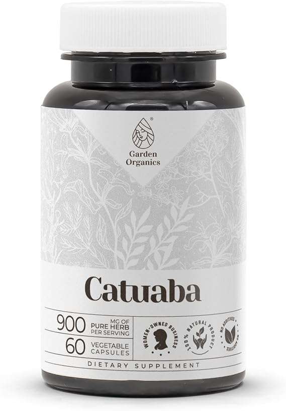 Catuaba 60 Capsules | High-Potency Herbal Dietary Supplements | Made with Vegetable Capsules and Catuaba (Trichilia catigua, Erythroxylum vacciniifolium) Dried Bark (60 Count)