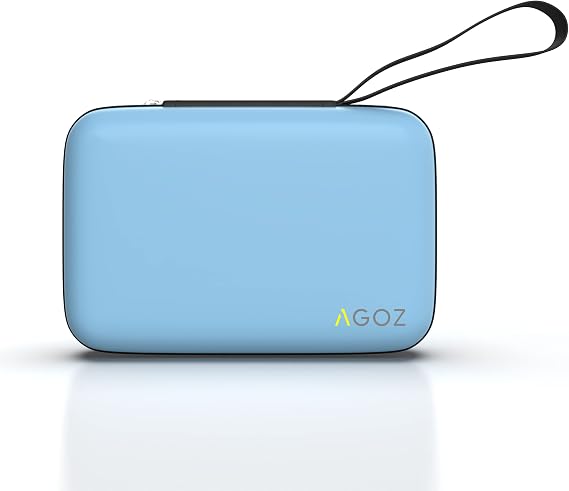 AGOZ Hard Carrying Case for Wahoo Element Roam V2, Roam V1, Protective Cover with Wrist Strap, Anti-Shock, Water Resistant Holder Case for GPS Bike Computer - GPS Cycle Computer Accessories (Blue)