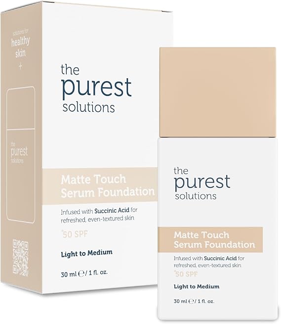 The Purest Solutions Sebum Dengeleyici & MatlaÅtÄ±rÄ±cÄ± Serum FondÃ¶ten SPF 50, 30 Mililitre â AÃ§Ä±k/Orta Ton