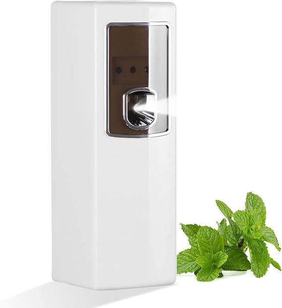 Automatic Air Freshener Dispenser Wall Mount/Free Standing Commercial ABS Auto Air Freshener Dispenser Programmable Aerosol Spray Perfume Dispenser for Home Room Office Bathroom