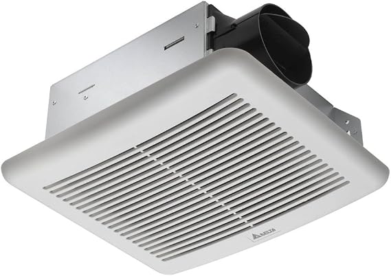 DELTA ELECTRONICS (AMERICAS) LTD. BreezSlim SLM50 50 CFM Exhaust Bath Fan, White
