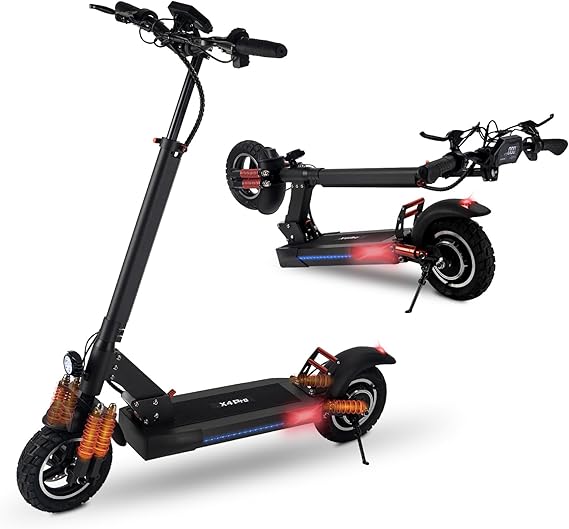 Electric Scooter for Adults, 800W Motor, 22 Mph, 22 Miles Range, 10" Off Road Tires, Foldable e Scooter, Adjustable Handle Height, Suspension Superior Shock Absorption