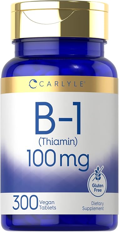 Carlyle B1 Vitamin 100mg | 300 Tablets | Supplement for Women & Men