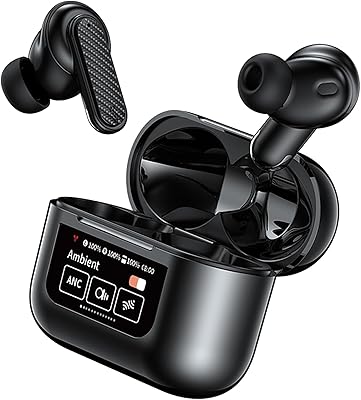 Wireless V5.4 Earbuds Compatible with Nothing Phone 1 Super ANC Noise Cancellation, Digital Display, IPX8, 48Hr Use, 300mAh PowerBank 100Day Standby Case