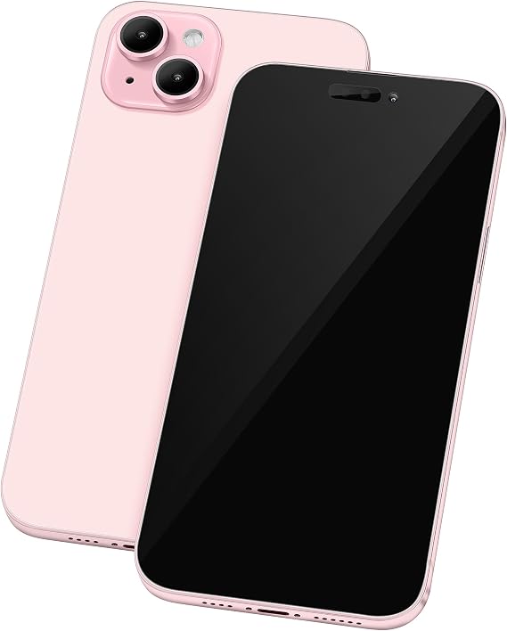[Metallic Dummy Phone Display Model Compatible with Apple iPhone 15 Pro Max / 15 Plus Non-Working Upgraded Metal Frame (for 15 Plus Pink Blackscreen)