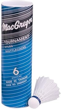 MacGregor Mac Nylon Badminton Birdie 6/Tube