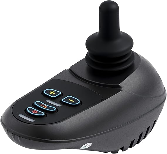 24V Electric Wheelchair Parts Joystick Controller, Professional Electric Wheelchair Controller with Horn Button DC 5 Gears Adjustable Speed 4 Keys Universal Electrics Wheelchair Joystick