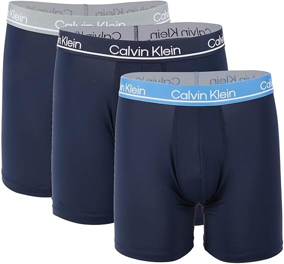 Calvin Klein Men`s Microfiber Stretch Boxer Briefs 3 Pack (Large, Black(NP2444-401)/G_B_B)