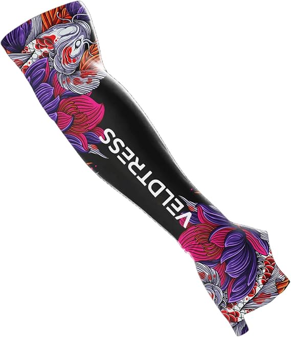 Gaming Arm Sleeve for PC Gamers - Breathable Wrist & Forearm Support, Ideal for FPS Aiming, Koi & Sakura Designs