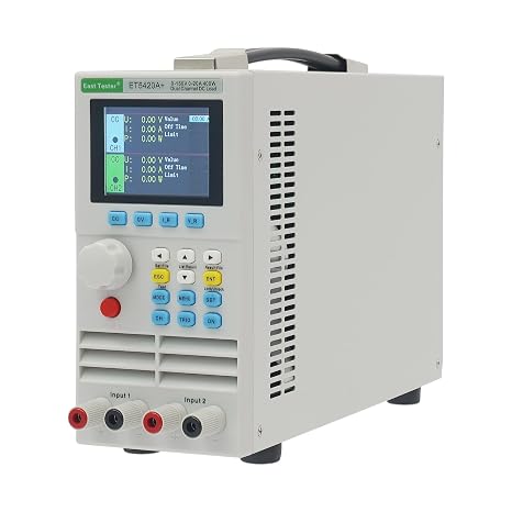 Electronic Load Tester, Programmable Electronic Load Tester with Diverse Test Modes and LCD Screen, Dual Channel USB Tester for Power Supplies Lighting Fixtures and Lithium Batteries