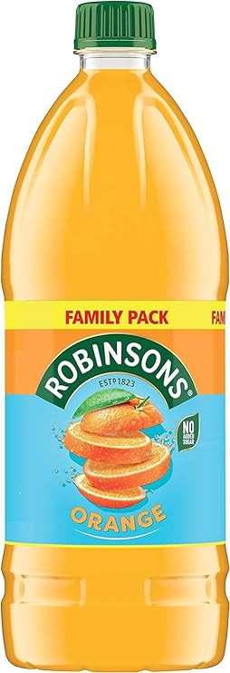 Robinsons Orange No Added Sugar Squash 2L Bottle