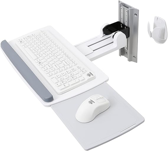 Ergotron Neo-Flex Keyboard Wall Mount, Adjustable Keyboard Tray White