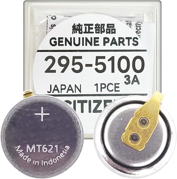 295-5100 Battery, (2026 New) MT621 Rechargeable Batterien Compatible with Panasonic Battery for Citizen Eco Drive Watch Capacitor 295-5100 MT621 BP10, E000, E001, E010, E011