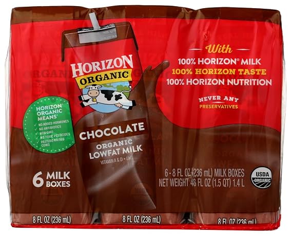 Horizon Organic Chocolate Lowfat Milk 8 fl. oz., 6 count (Pack of 5)