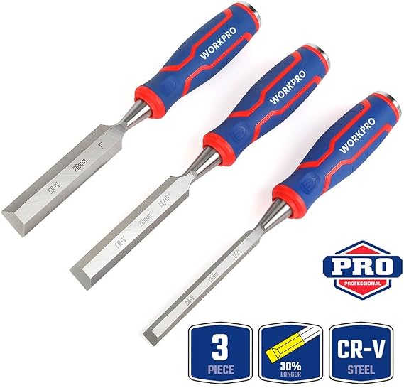 WORKPRO WP201301 12-20-25MM Triple Professional Chisel Set