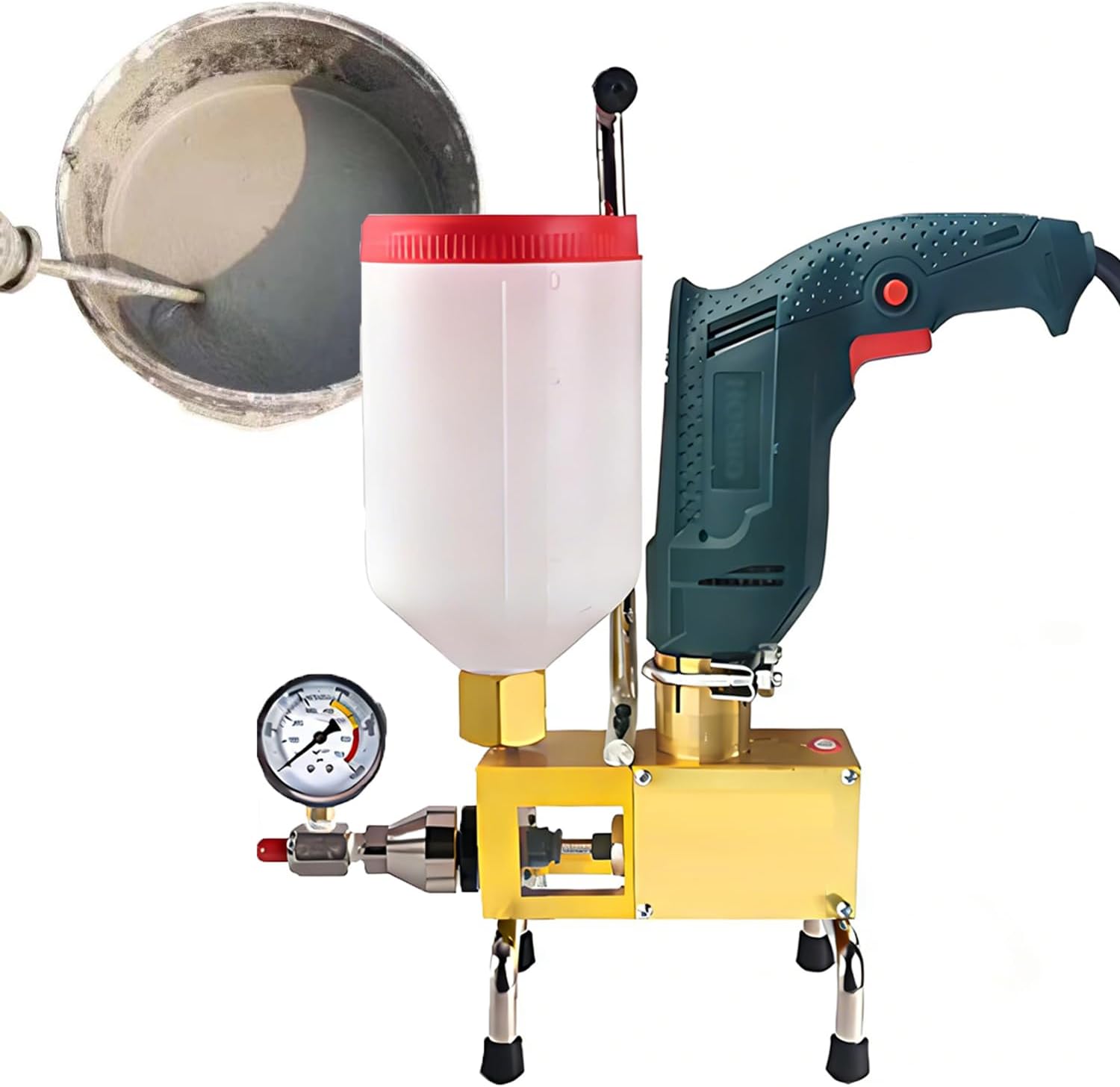 Electric Grouting Machine,High Pressure Grouting Machine,Concrete Polyurethane Injection Grouting Pump,Flow Rate 0.74 Liters/Minute,for Subways,Tunnels,Culverts 910w