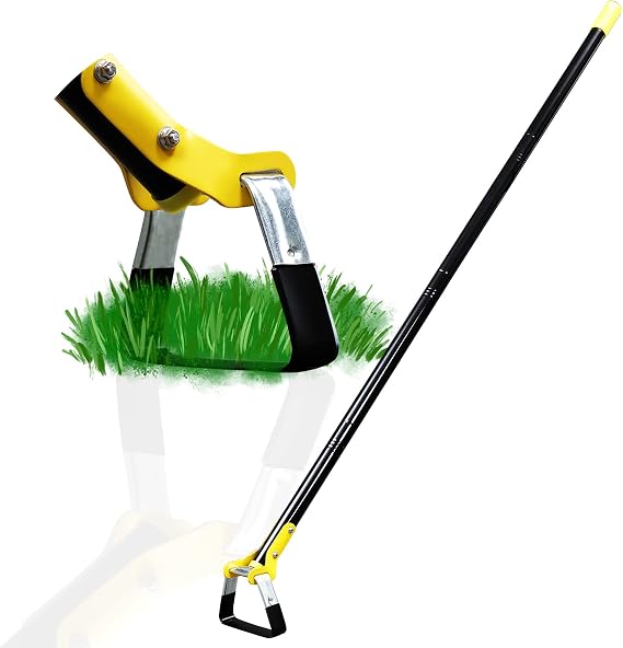 DonSail Hoe Garden Tool - Scuffle Garden Hula Hoes for Weeding Gardening Long Handle Heavy Duty - Adjustable Weeding Loop Stirrup Hoe 30-70 Inch Black