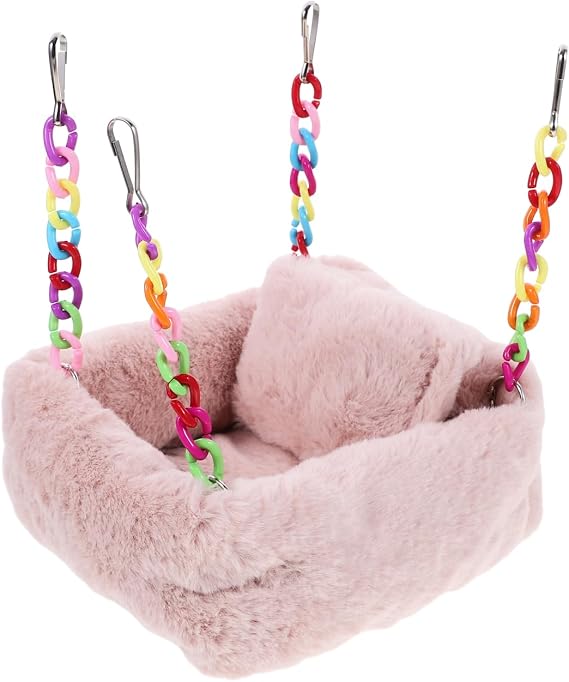 Hamster Hammock Comfortable Hanging Pet Bed Small Animal Hideaway Decorative Guinea Pig Cage Accessory 8.86X7.28X9.65In