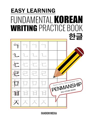 Easy Learning Fundamental Korean Writing Practice Book (Beginner Korean)