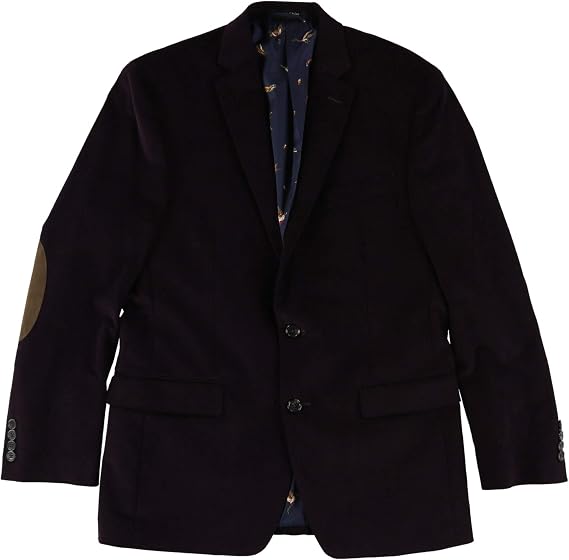 Ralph Lauren Mens Ultraflex Sport Coat, Purple, 43 Regular