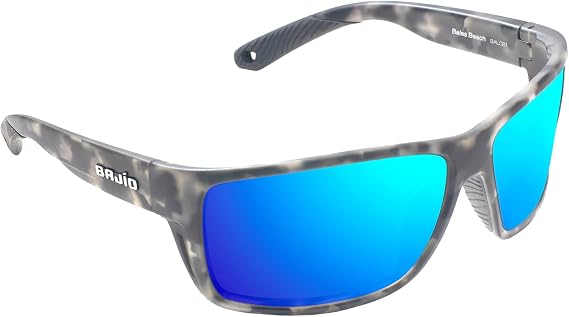 Bajio Bales Beach Polarized Sunglasses - Large Fit | Patent-pending LAPIS lenses - Full Wrap - Large Fit - Vented Sides & Rubber Grip - Strap Keeper Holes
