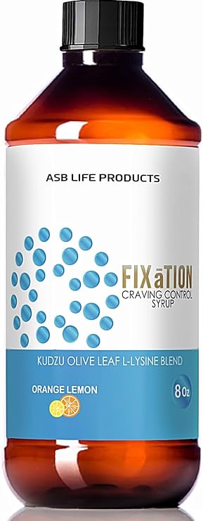 Fixation Syrup Anti-Alcohol Cravings Management Alcohol Support Kudzu Milk Thistle L-lysine Olive Leaf Pancreatin