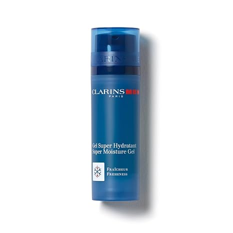 CLARINSMEN Super Moisture Gel | Cooling Gel For Men | Hydrates, Mattifies, Soothes, Energizes and Defies Shine | Calms and Tones Skin After Shaving | All Skin Types | 1.7 Ounces