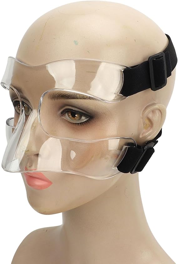 Nose Guard Face for Broken Nose, Nose Guard for Sports, Adjust Strap Breathable Face Guard for Men and Women, from Impact Injuries to Nose and Face, One Size