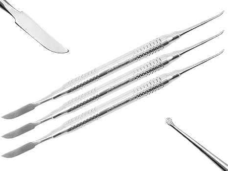 ARTMAN INSTRUMENTS Lecron Wax Carvers 6.5 Set of 3 Dental Lab Tools, Double-Ended Sculpting Instruments for Wax Carving, Restorative Dentistry, Precision Surgical-Grade Stainless Steel