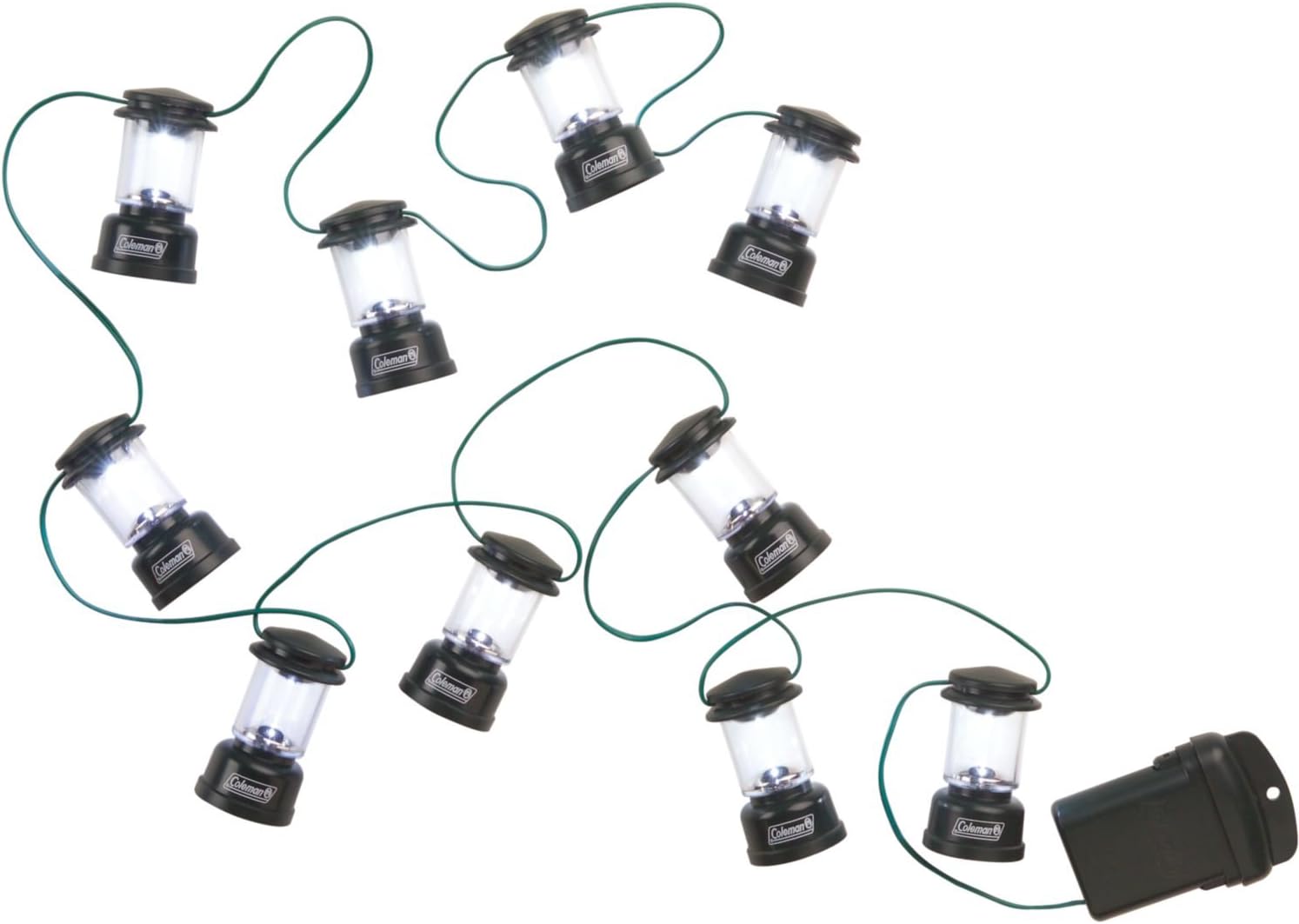 Coleman LED String Lights, String of 10 LED Lanterns Stretches 6 Feet, Up to 20 Hours Runtime