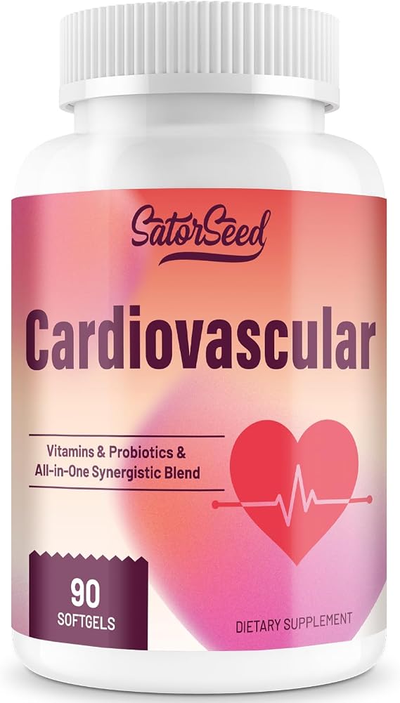 Cardiovascular Supplement 3000mg Vitamins, Probiotics, Omega-3, and CoQ10 All-in-One Synergistic Blend for Adults 90 Softgels