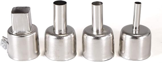 YIHUA #2300 Hot Air Gun Rework Nozzles, Pack of 4 (0.39'',0.31'', 0.20'', 0.51''X0.51'') For All YIHUA Rework Stations EXCEPT 993D Series, 992D II and 8509-I