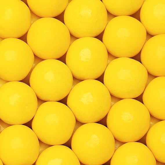 Gumballs for Gumball Machine Refill - 1" Chewing Bubble Gum Balls 1.7LB | Banana Flavored Yellow Gumballs - About 96 pcs Chewing Gum for Kids - Bulk Zip Pouch Bag - Vending Machine Refill
