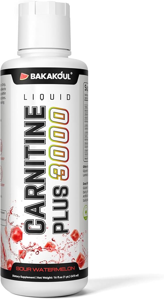 L Carnitine Supplement Liquid 3000 mg, with BCAA Sports Supplements, Help Support Energy Boosts, Support Muscle, Efficient Formula with Acetyl Rapid Absorption, Sustained Energy, Watermelon Flavor