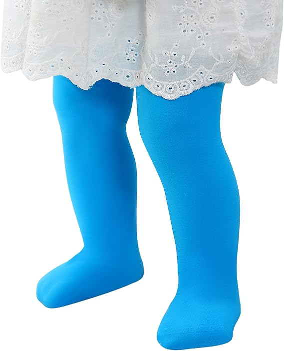 Zando Ultra Soft Toddler Ballet Tights Seamless Baby Girl Stockings 1-6T | Opaque Skin-Friendly Footed Tights, Comfort Stretch Fit, Vibrant Colors, Daily Wear, Ballet Dance Class, Halloween, Christmas