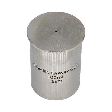 Stainless Steel Specific Gravity Cup, 100mL Pycnometer for Paint, Coating and Liquid Density Measurement, Simple Pack