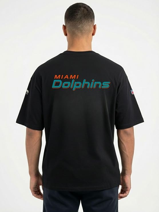 OOSC Men's Miami Dolphins T-Shirt T-Shirt (Pack of 1)