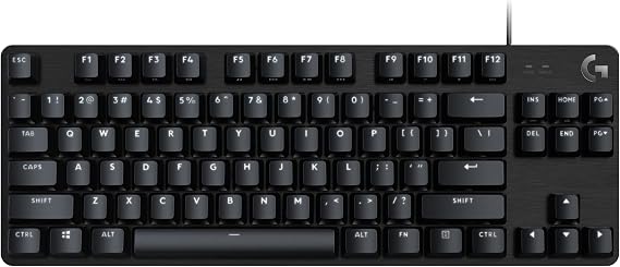 Logitech G G413 SE TKL Kablolu Oyuncu Klavyesi, Dokunsal Mekanik Anahtarlar, Arkadan Aydınlatmalı, Windows, macOS ile Uyumlu, Siyah