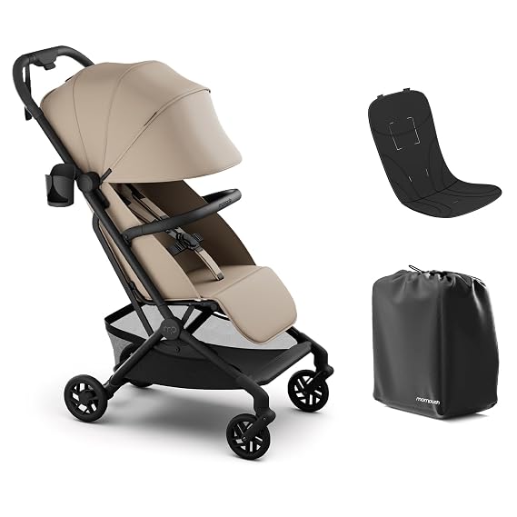 Mompush Velo Compact Travel Stroller One-Hand Fold, Carry-on Approved