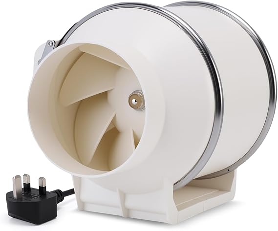 100mm Inline Extractor Fan Bathroom Industrial Ventilation In-Line Duct Fan