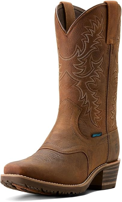 Ariat Men's Hybrid Roughstock Square Toe Waterproof Cowboy Boot