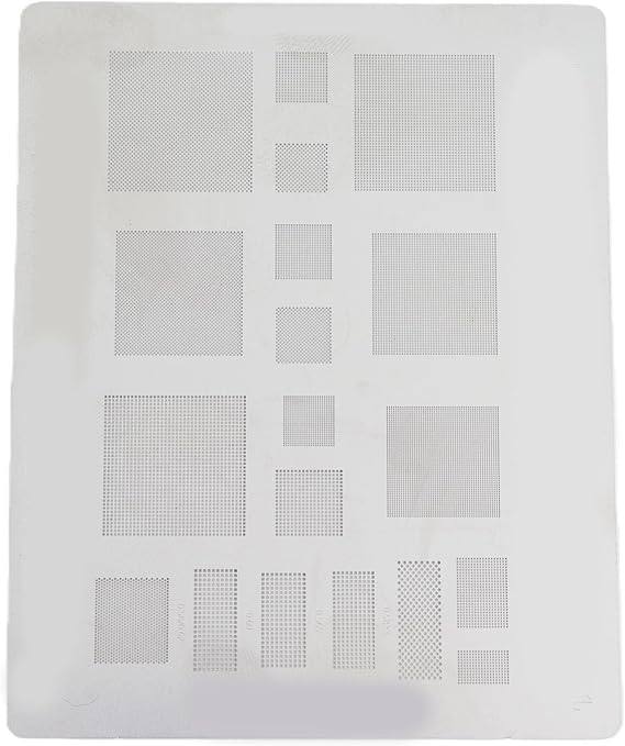Fafeicy Universal BGA Reballing Stencil Stainless Steel Net Template with Four Pitches for Phone Repair and Rework