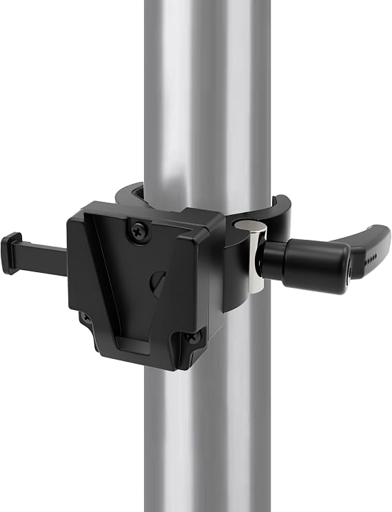 V Mount Battery Clamp Mount, V Mount Tripod Battery Plate with Crab-Shaped Quick Release Clamp Compatible with DSLR Camera Battery Sony FXLION Batteries (Black)