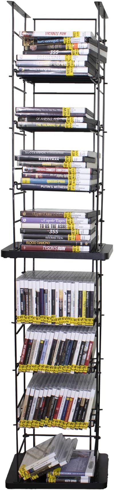 FixtureDisplays CD Tower Media Rack DVD Organizer Video Game Blu Ray Storage Holds 176 Single CDs 18469