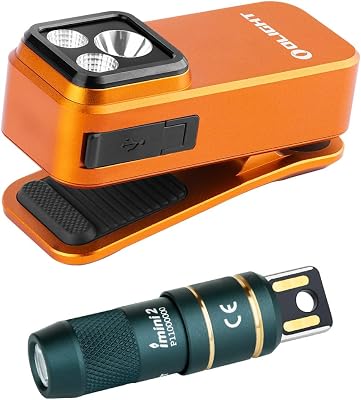 OLIGHT Oclip Pro EDC Flashlight Clip-on Light Bundle IMINI 2 EDC Rechargeable Keychain Flashlight