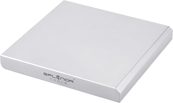 Splenor Tools Steel Large Cavity Bench Block - Flat Anvil Jewelers - Solid Metal Bench Block for Jewelry Repairing & Metal Stamping