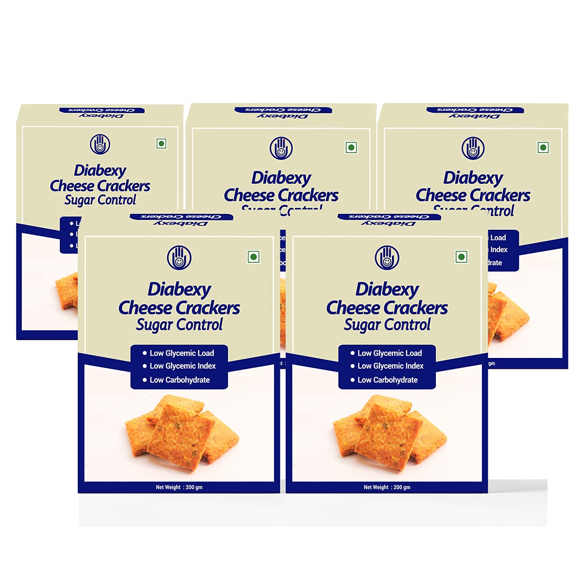 Diabexy Snacks for Sugar Control - Cheese Crackers - Pack of 5