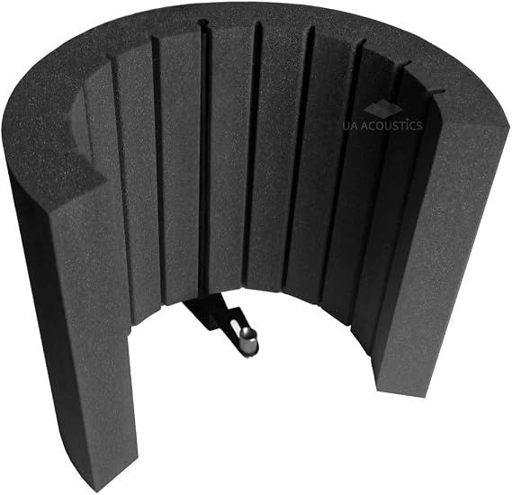 Reflection Filter Portable Microphone Vocal Booth/Pro audio Isolation Shield Airscreen Filter, Acoustic Foam Microphone Screen