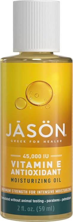 JASON Vitamin E 45,000 IU Moisturizing Oil , For Maximum Strength, 2 Fluid Ounces